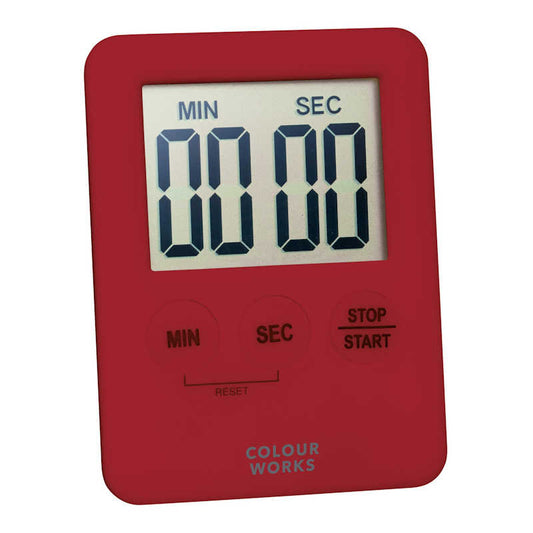 Colourworks Slimline Digital Timer red