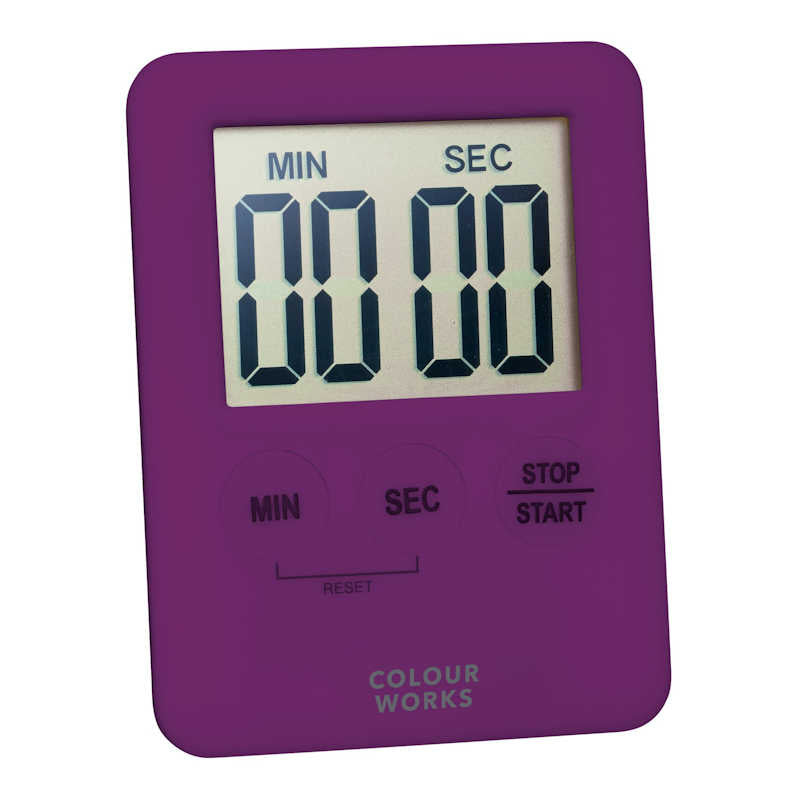 Colourworks Slimline Digital Timer purple