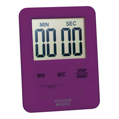 Colourworks Slimline Digital Timer purple