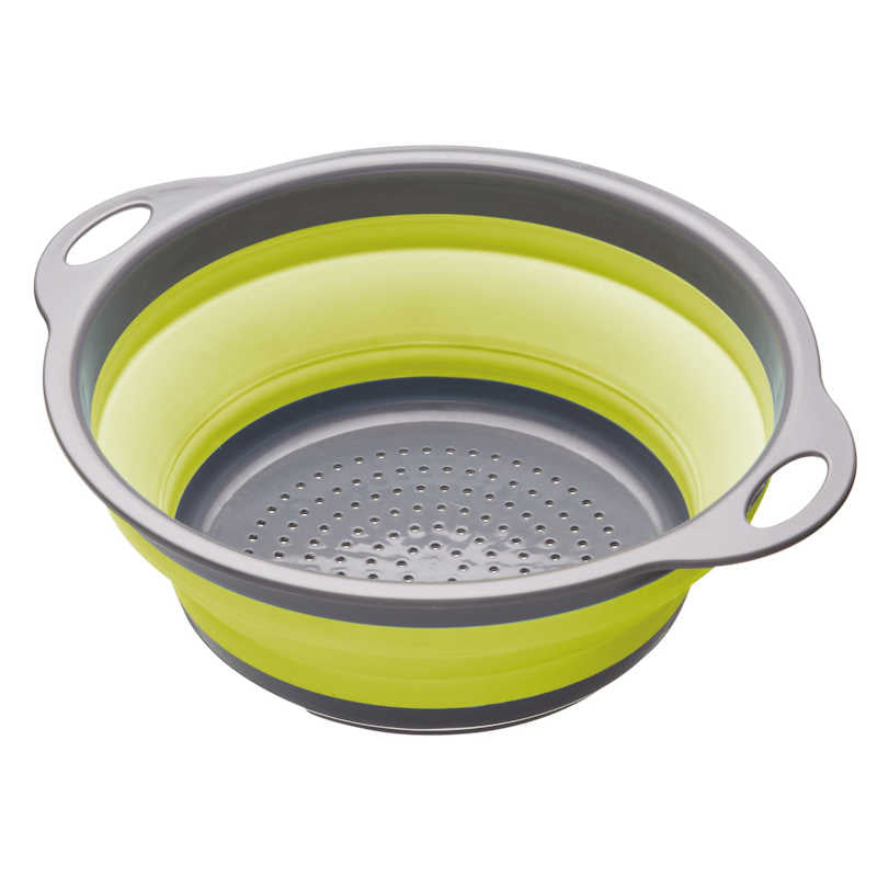colourworks collapsible colander green expanded