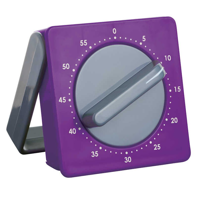 Colourworks 60 minute mechanical timer purple
