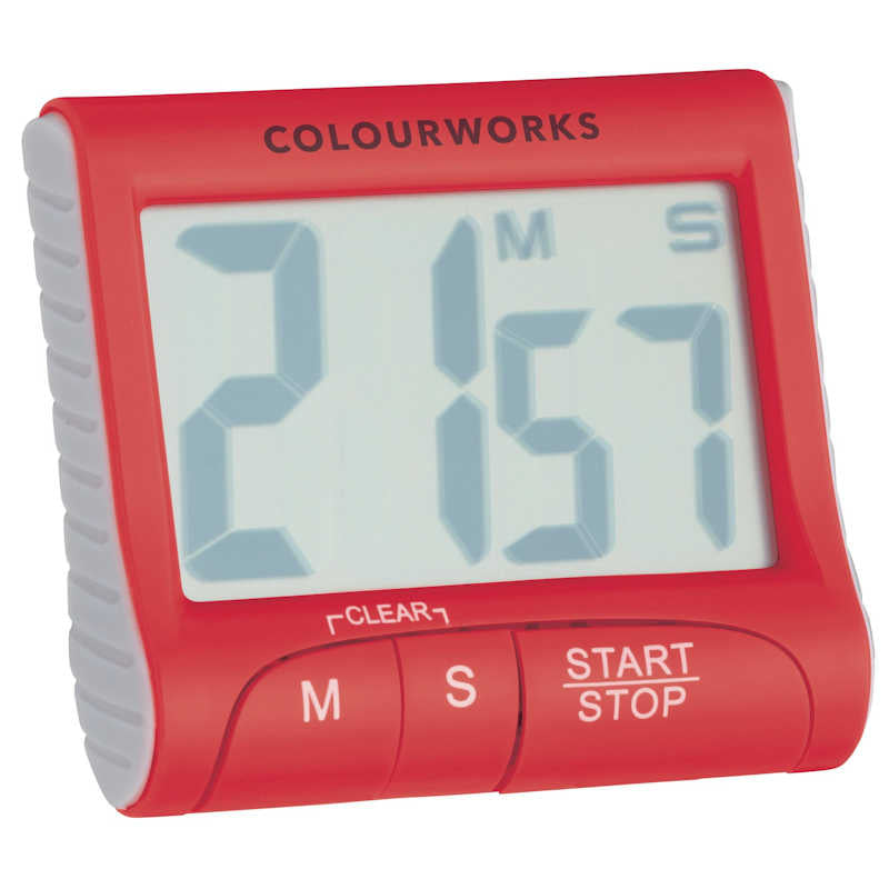 Colourworks Digital Timer Red