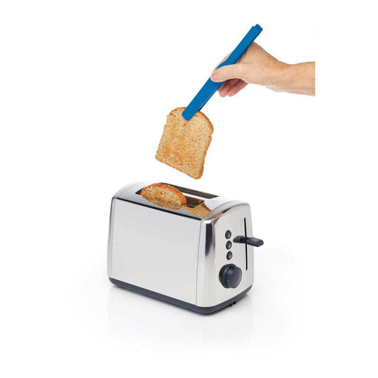 Colourworks Silicone Toast Tongs in use