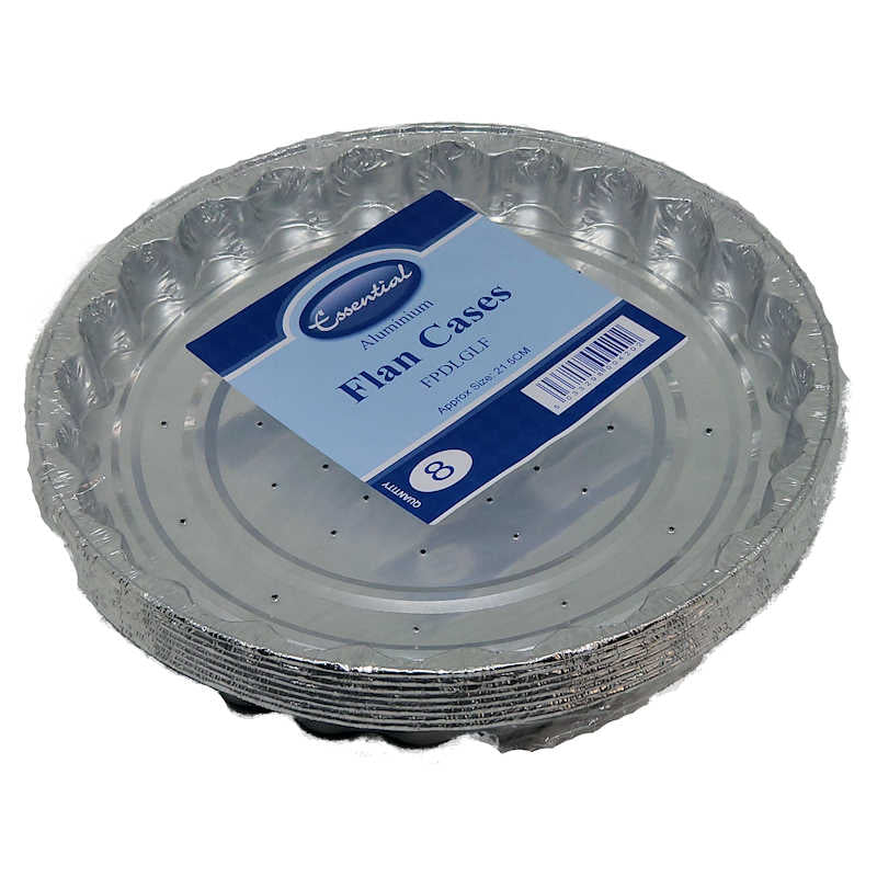 Essential Housewares Aluminium Foil Round Flan Cases (Assorted Sizes)