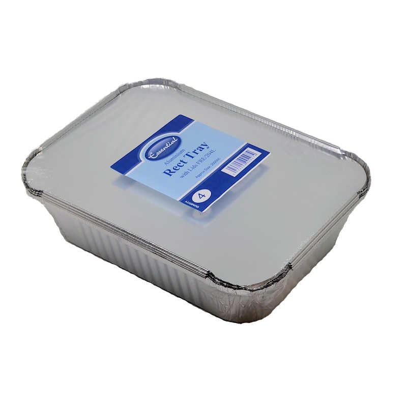 Essential Housewares Aluminium Foil Rectangular Tray with Lids – The ...