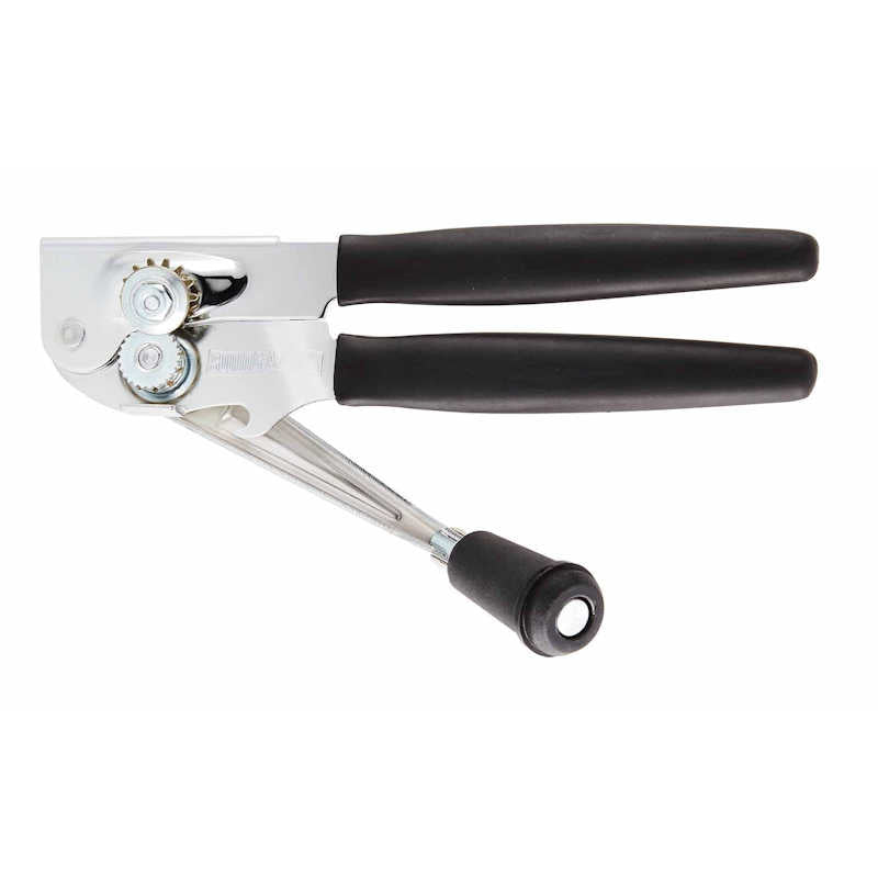 crank handle can opener with soft grip handles
