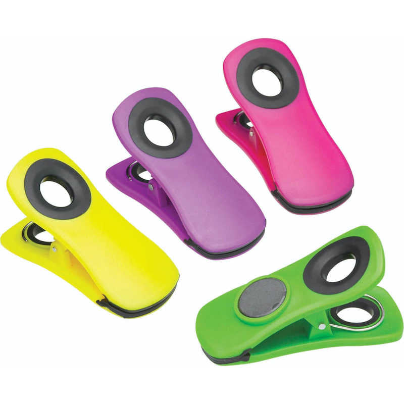 KitchenCraft Set of 4 Magnetic Memo Clips