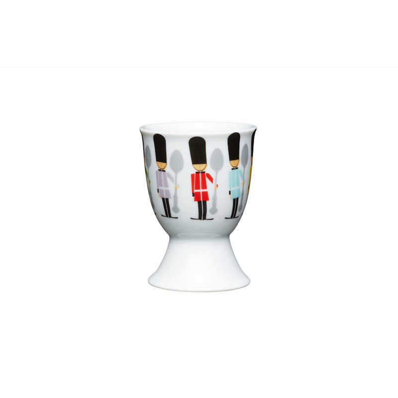 KitchenCraft Porcelain Egg Cup soldiers design