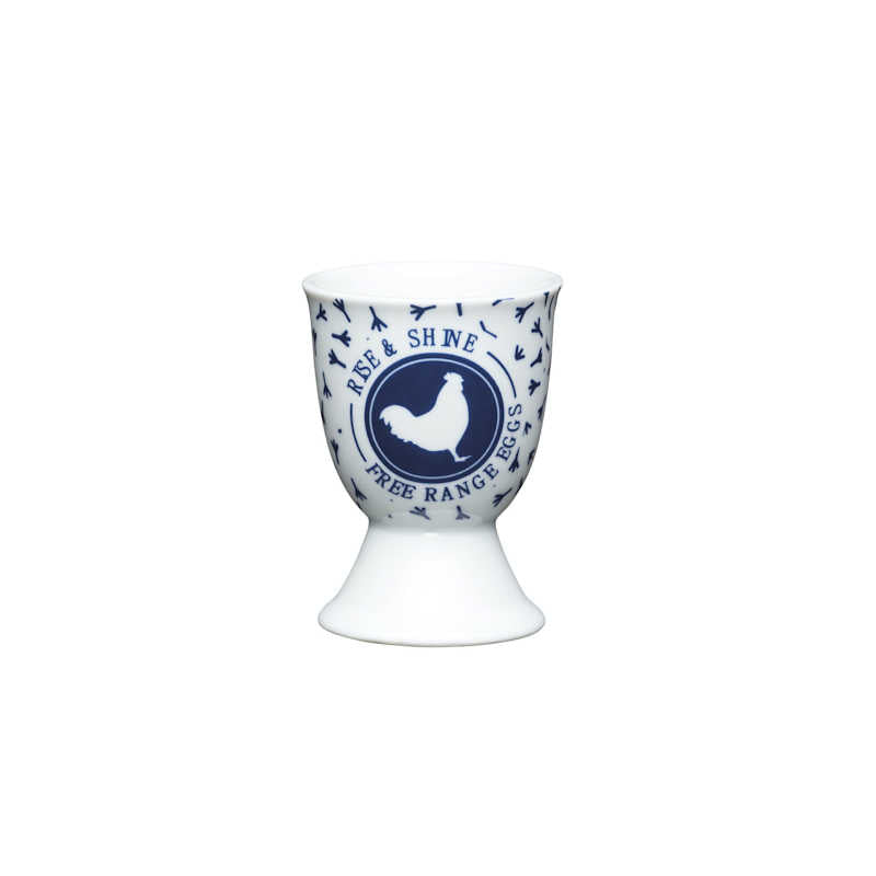 KitchenCraft Porcelain Egg Cup traditional blue hen design