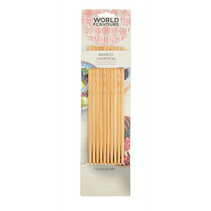 Kitchen Craft World of Flavours Oriental Bamboo Chopsticks 