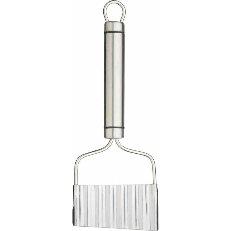 Kitchen Craft Oval Handled Stainless Steel Crinkle Chip Cutter