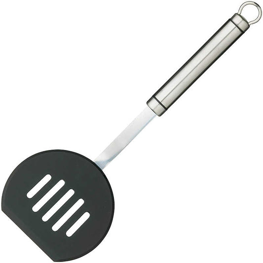 KitchenCraft Oval Handled Stainless Steel Non-Stick Half Round Turner