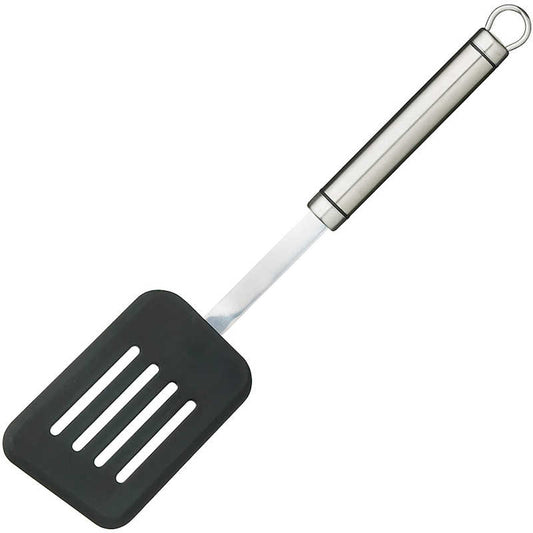 KitchenCraft Oval Handled Stainless Steel Non-Stick Slotted Turner