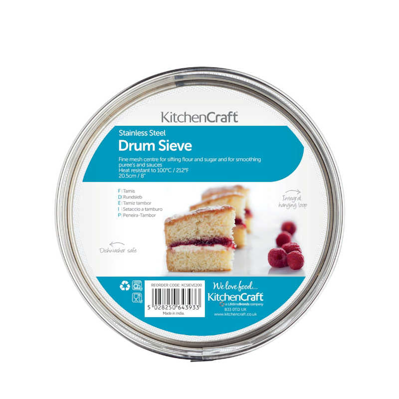 KitchenCraft Stainless Steel Drum Sieve
