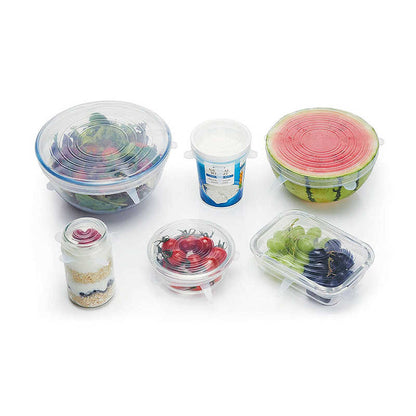 KitchenCraft Set of Six Silicone Lids in use