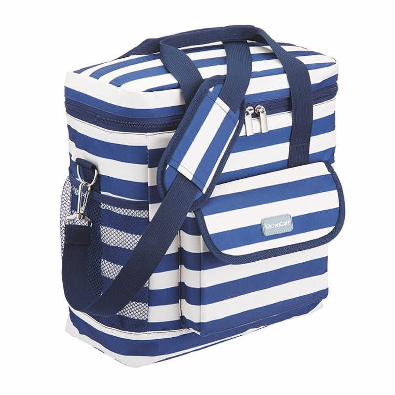 Kitchen Craft Lulworth Nautical-Striped Cool Bag (Various Sizes)