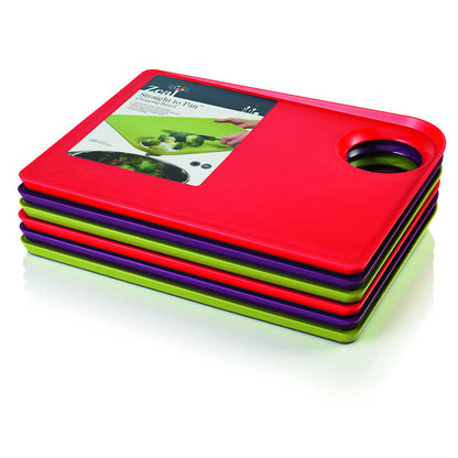 Zeal 'Straight to Pan' Chopping Board with Small Hole (Assorted Colours)