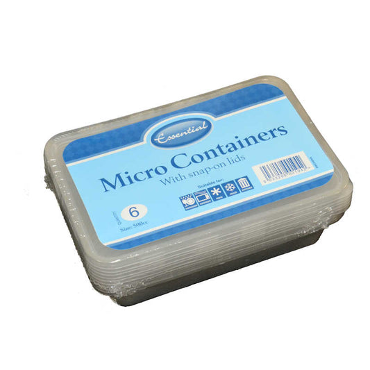 Essential Housewares Microwave Containers 500cc 6 pack