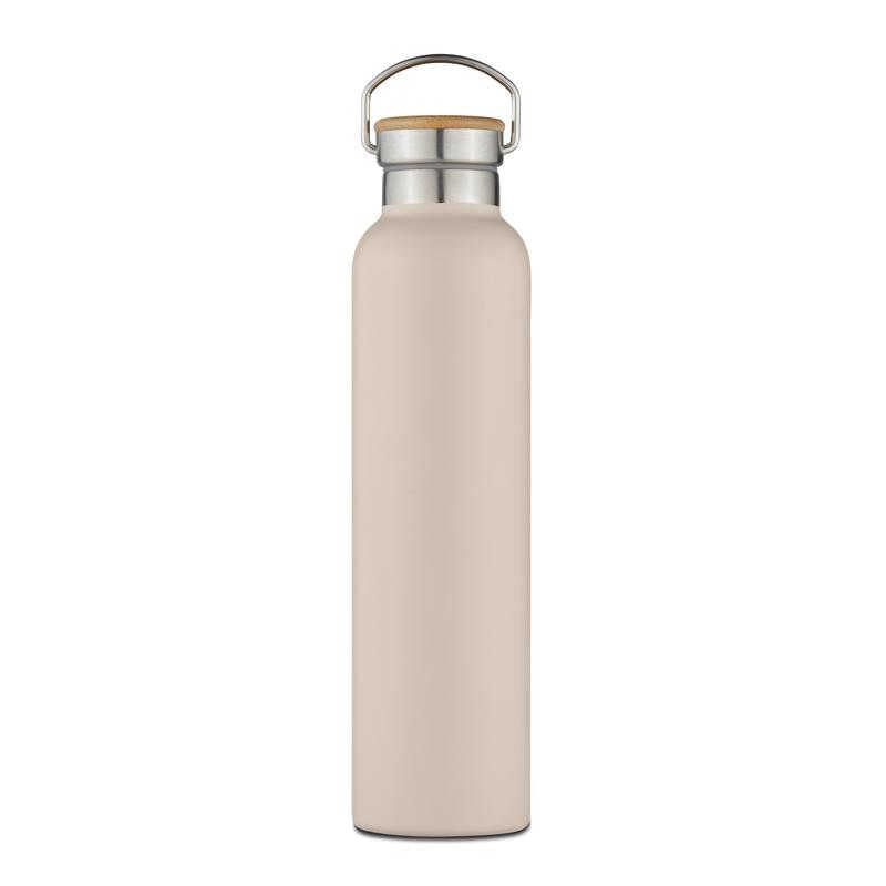 Natural Life 750ml Stainless Steel Bottle with Bamboo Lid (Assorted Colours)