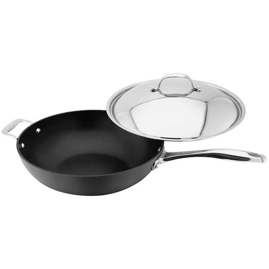 Stellar Hard Anodised 30cm Non-Stick Wok